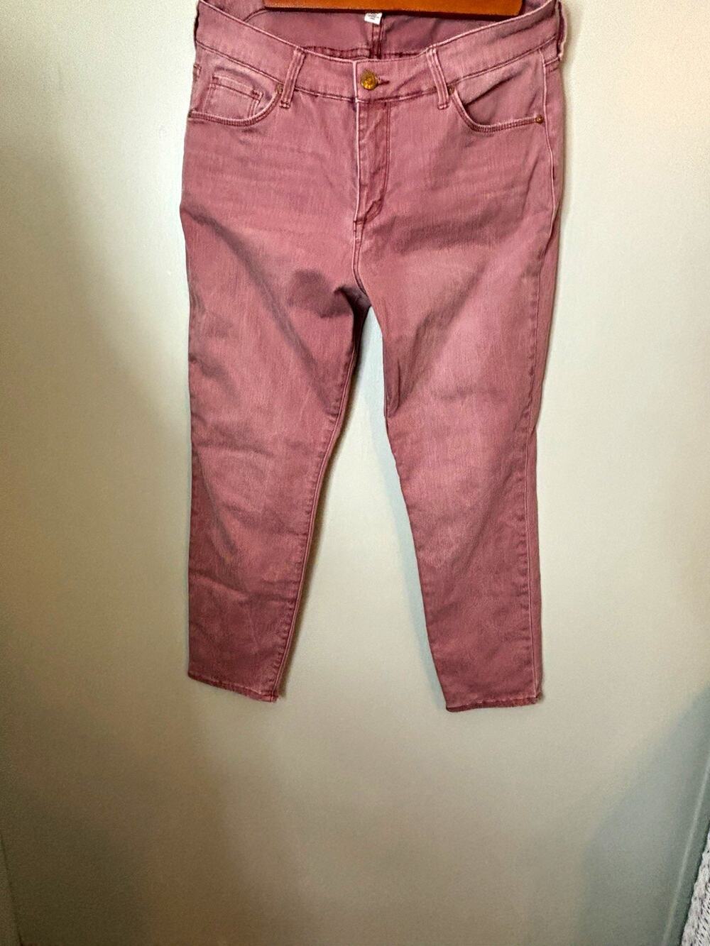 Vintage America Wonderland Skinny Ankle Jeans Pink Denim Womens 10/30 Medium